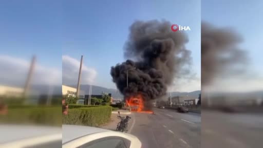 Bursa'da korkutan dakikalar! Birden parladı...