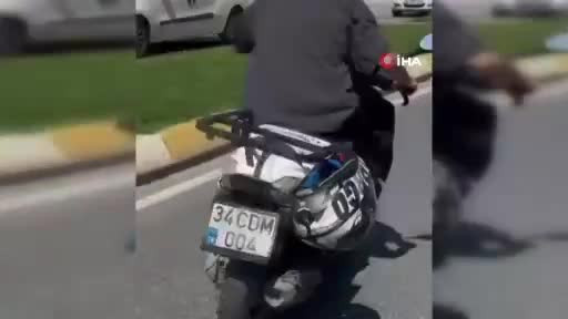 Motosikleti ile akrobatik hareketler yapan sürücüye ceza