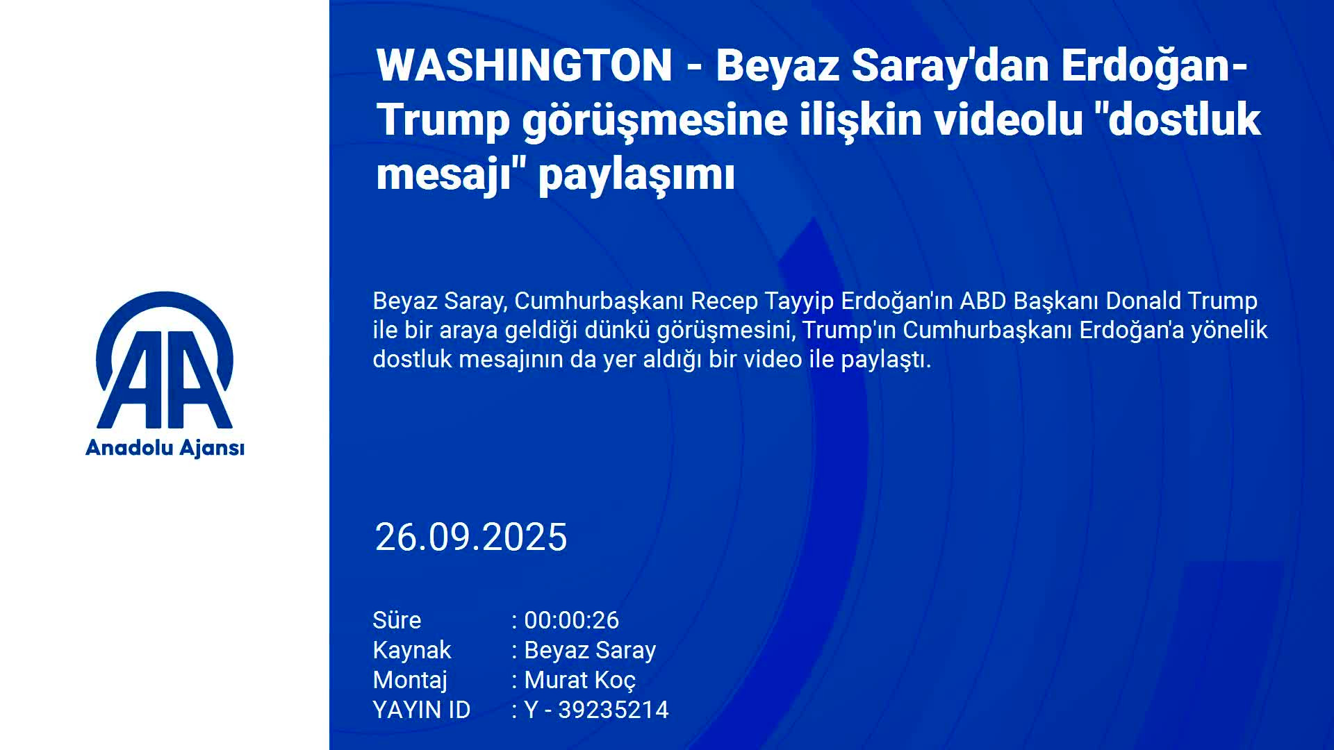 ABD'den sürpriz Türkiye paylaşımı!