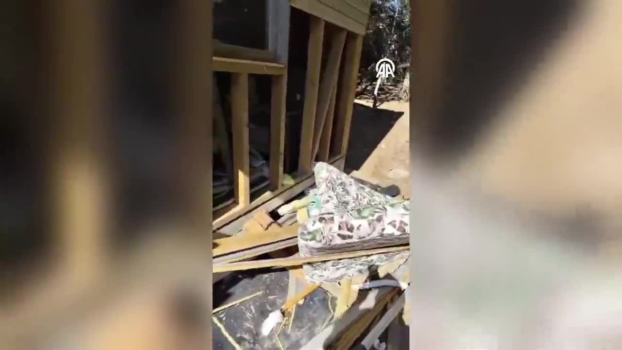 Bursa'da barakaya giren ayı ortalığı yerle bir etti