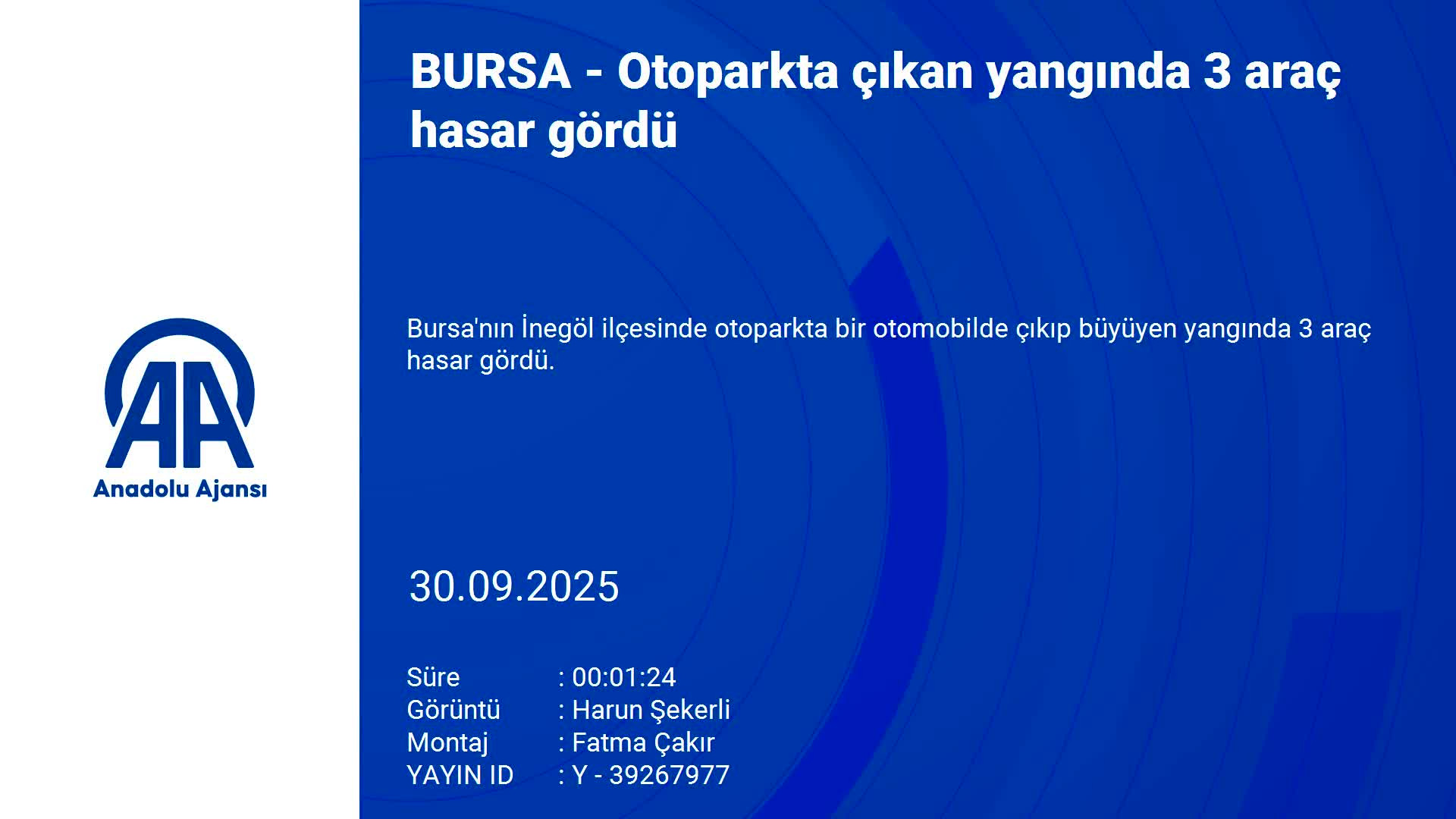Bursa'da otoparkta yangın çıktı! 3 araç hasar aldı...