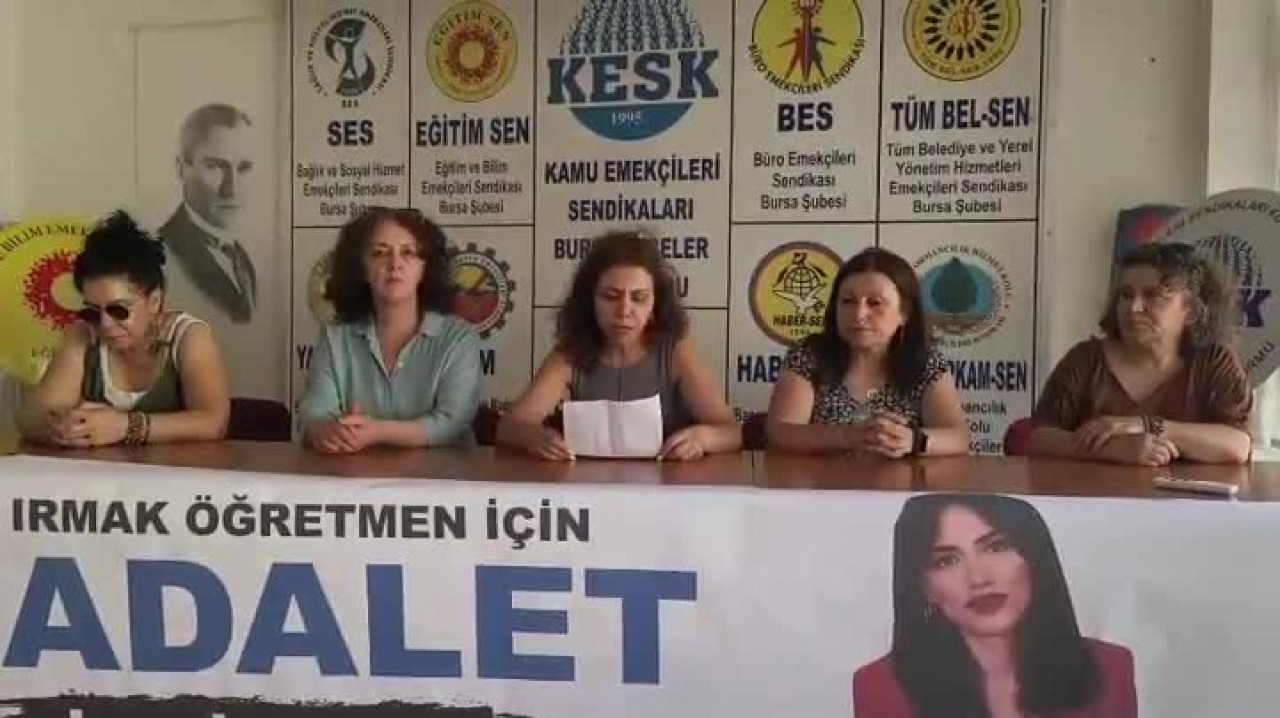Bursa Eğitim-Sen'den Irmak öğretmenin şüpheli ölümü ile ilgili açıklama