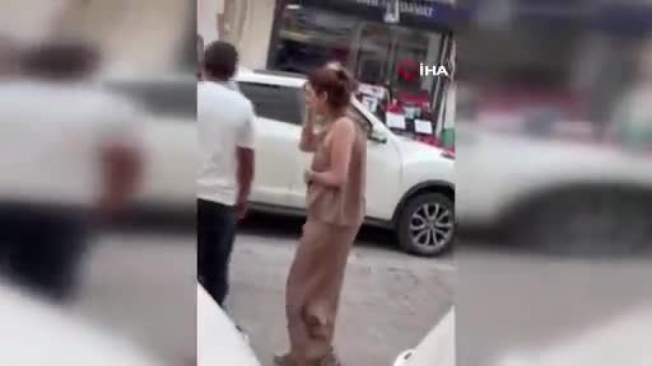 Taksici ve yolcu arasında 'güzergah' kavgası! Kameralar kaydetti...