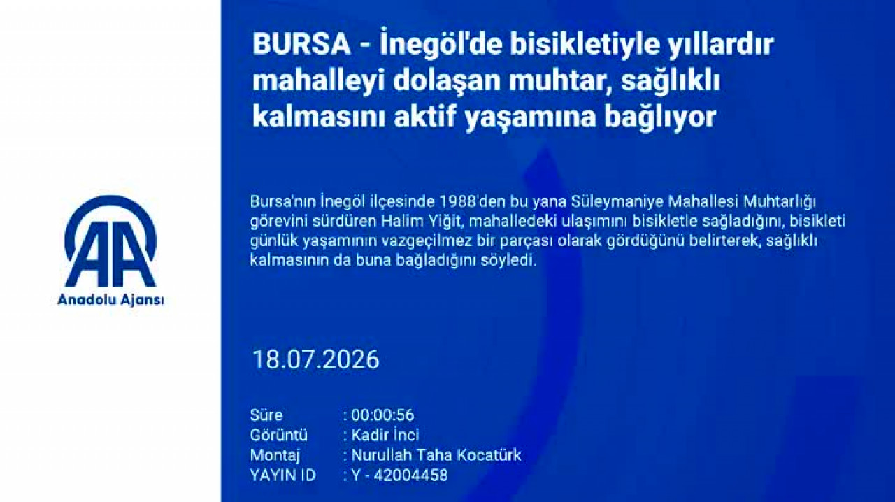 Bursa'da 73 yaşındaki muhtar yıllardır pedal çeviriyor! Sağlığını buna borçlu