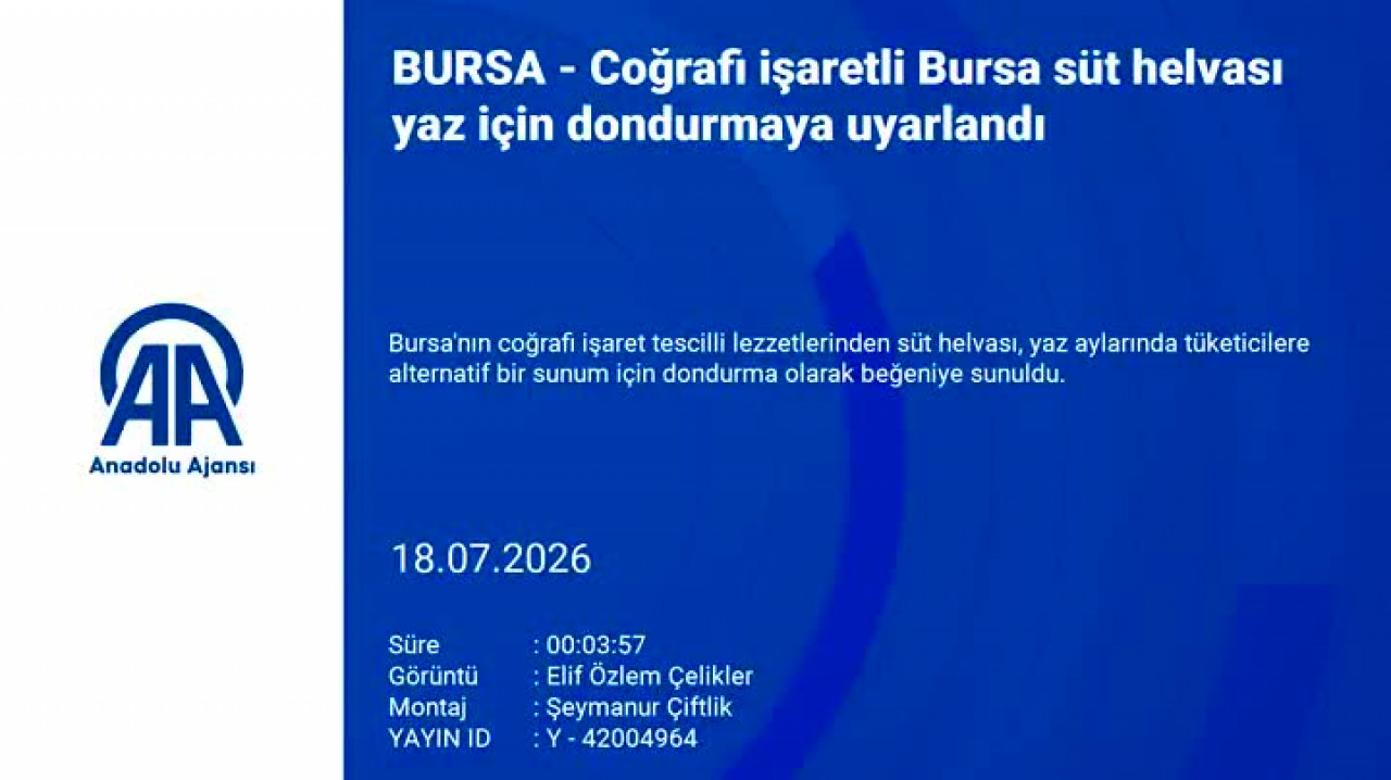 Bursa mutfağında yeni lezzet! Coğrafi işaretli süt helvası dondurmaya dönüştü