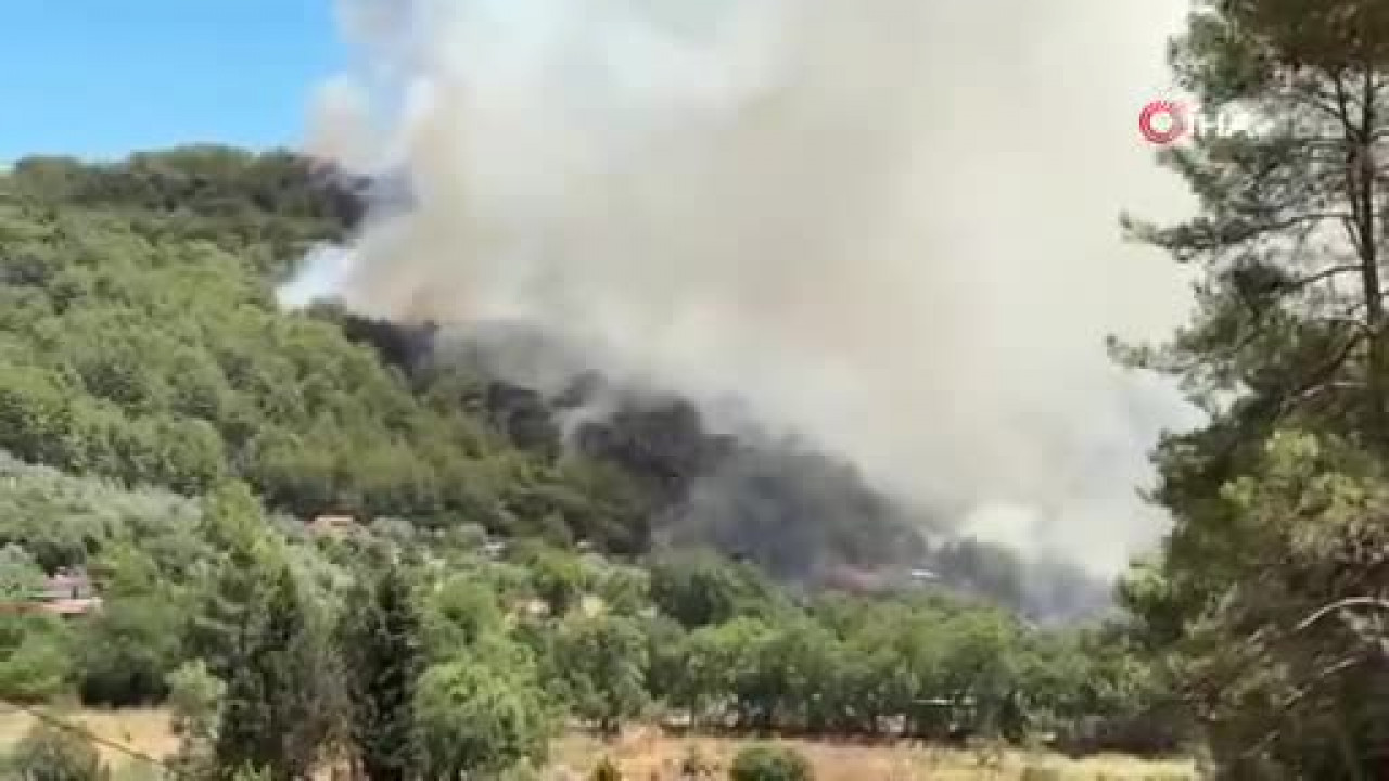 Fethiye'de orman yangınını söndürme çalışmaları sürüyor