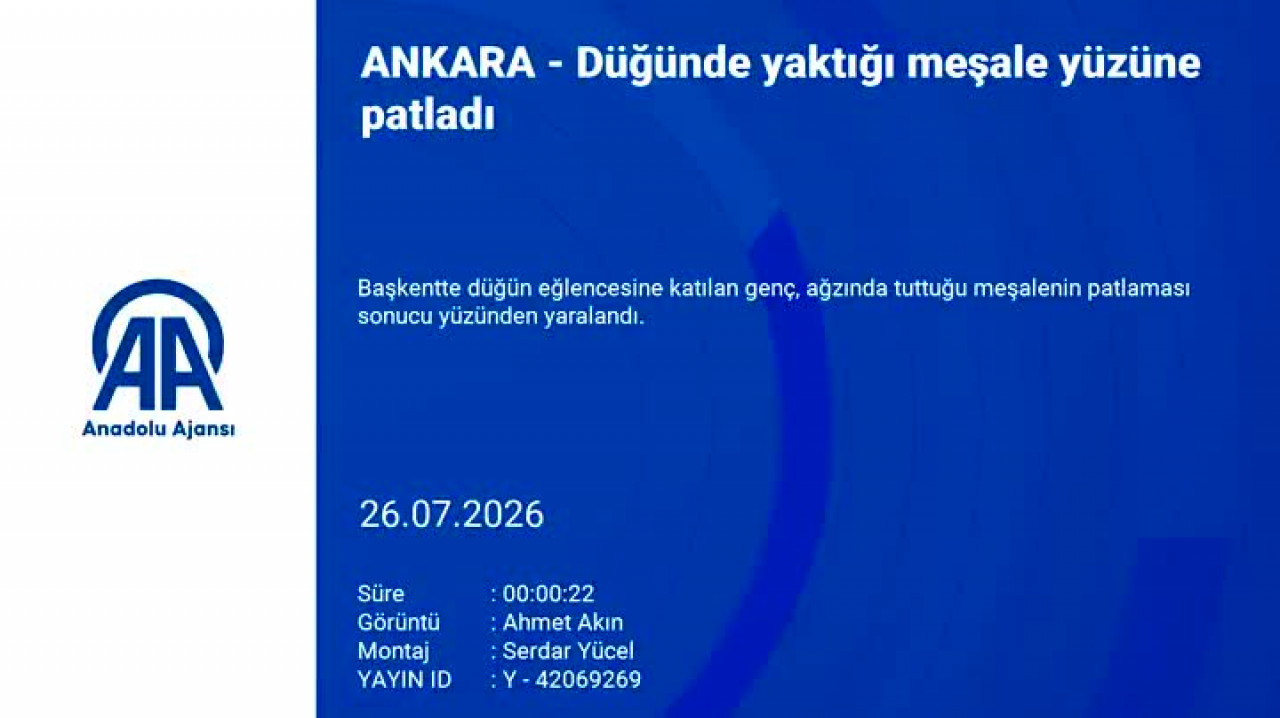 Düğün eğlencesi kötü bitti! Meşale ağzında patladı...