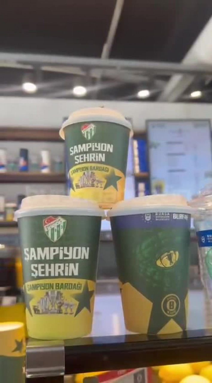 Bursaspor bardakları BURFAŞ'ta yeniden yerini aldı...