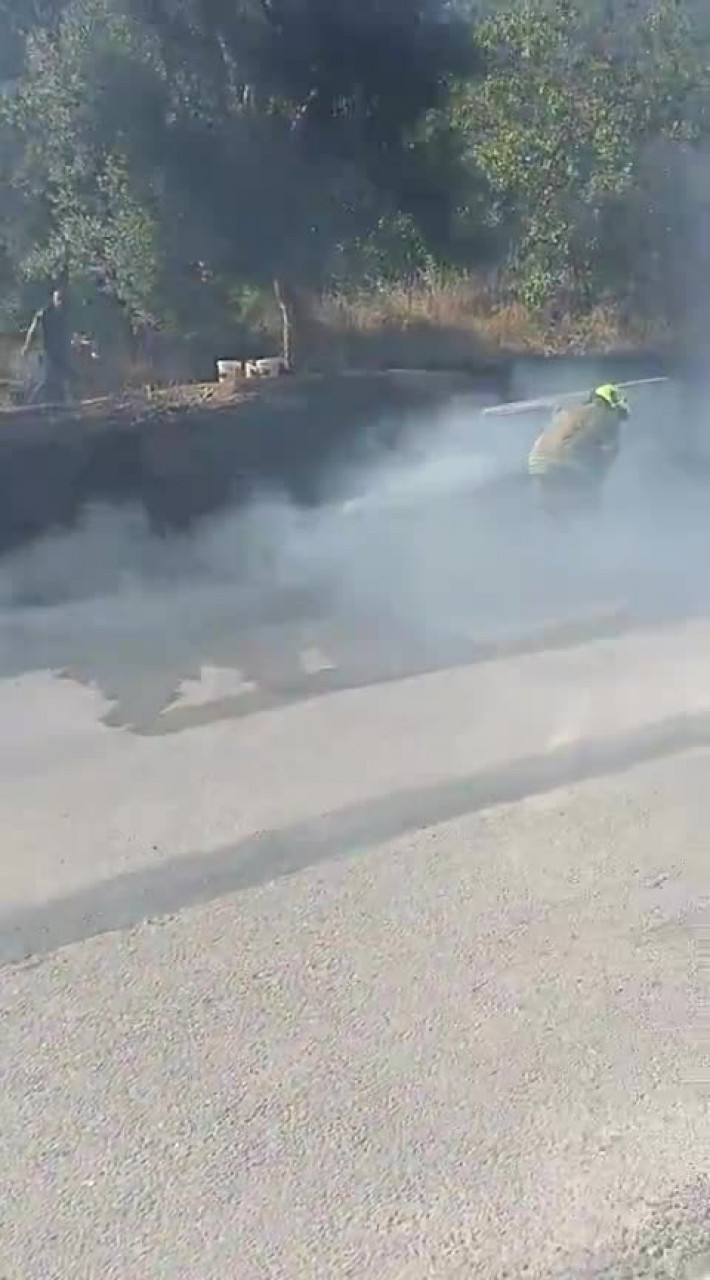Bursa'da park halindeki otomobil alevlere teslim oldu!