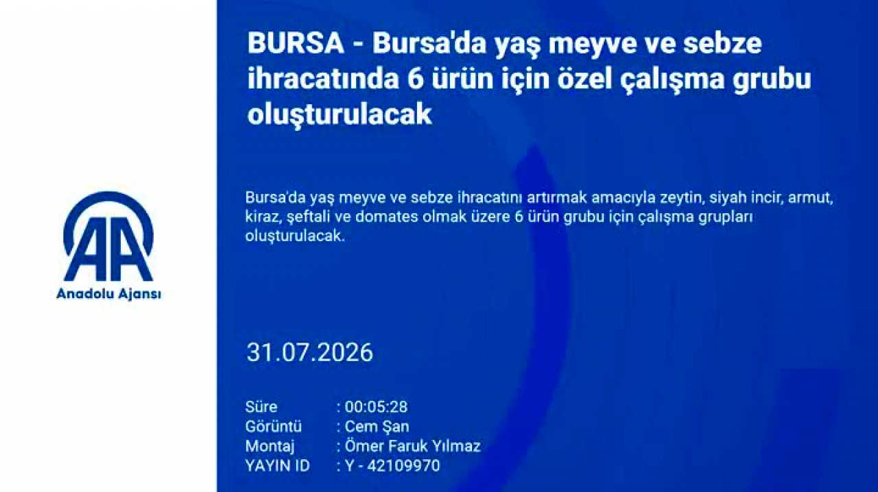 Bursa'dan ihracatta yeni hamle! 6 stratejik ürün için özel ekipler kuruluyor