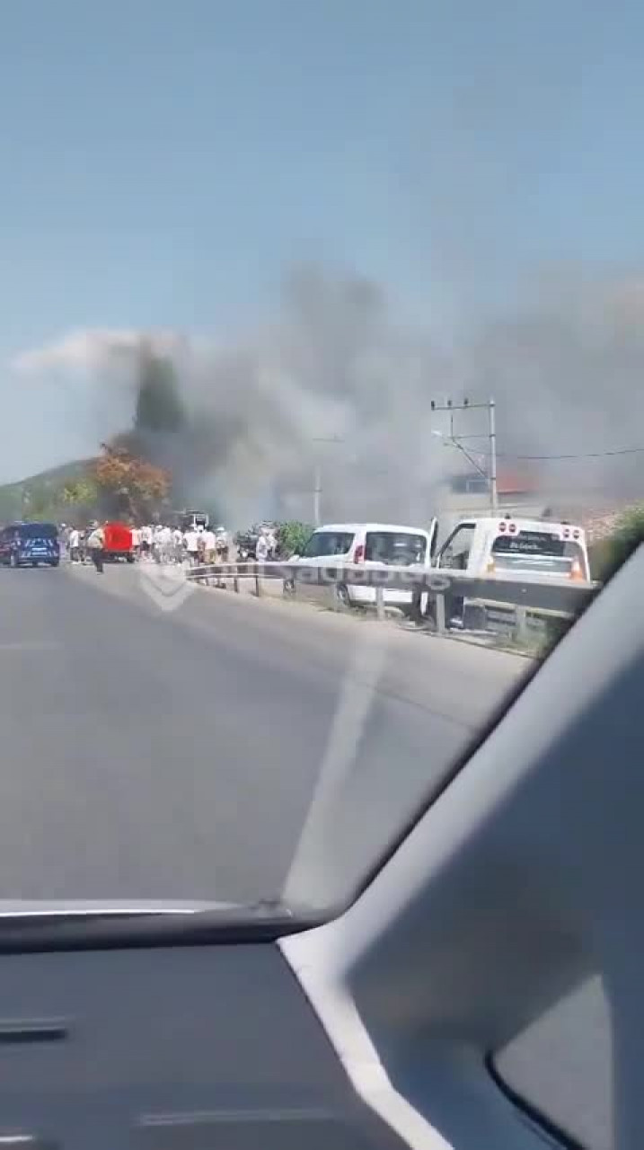 Bursa'da yolda gidiyordu, bir anda alevler sardı!