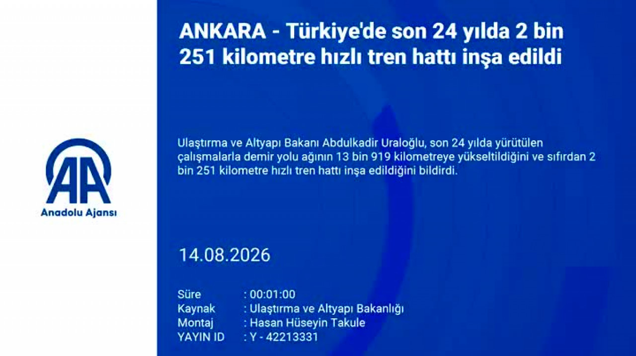 Bursa'yı da kapsayan dev proje! Hızlı tren ağında büyük genişleme