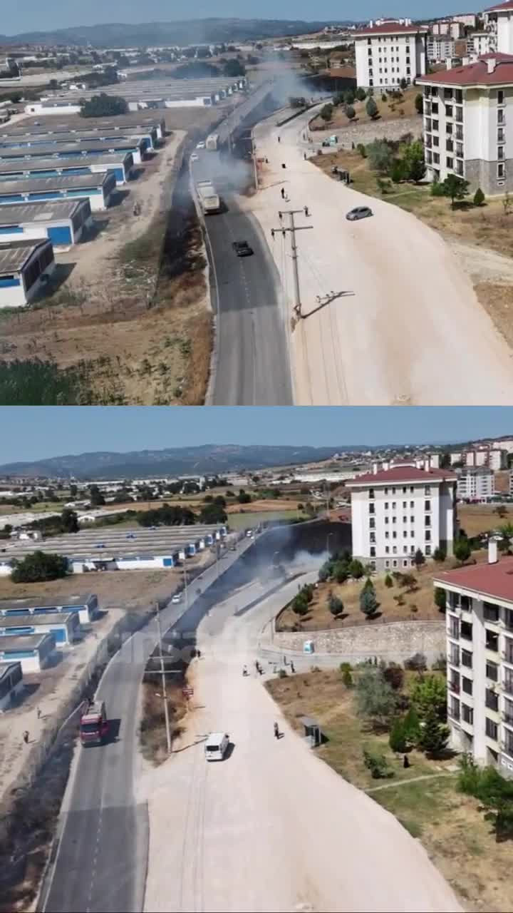 Bursa'da otluk yangını paniğe neden oldu!