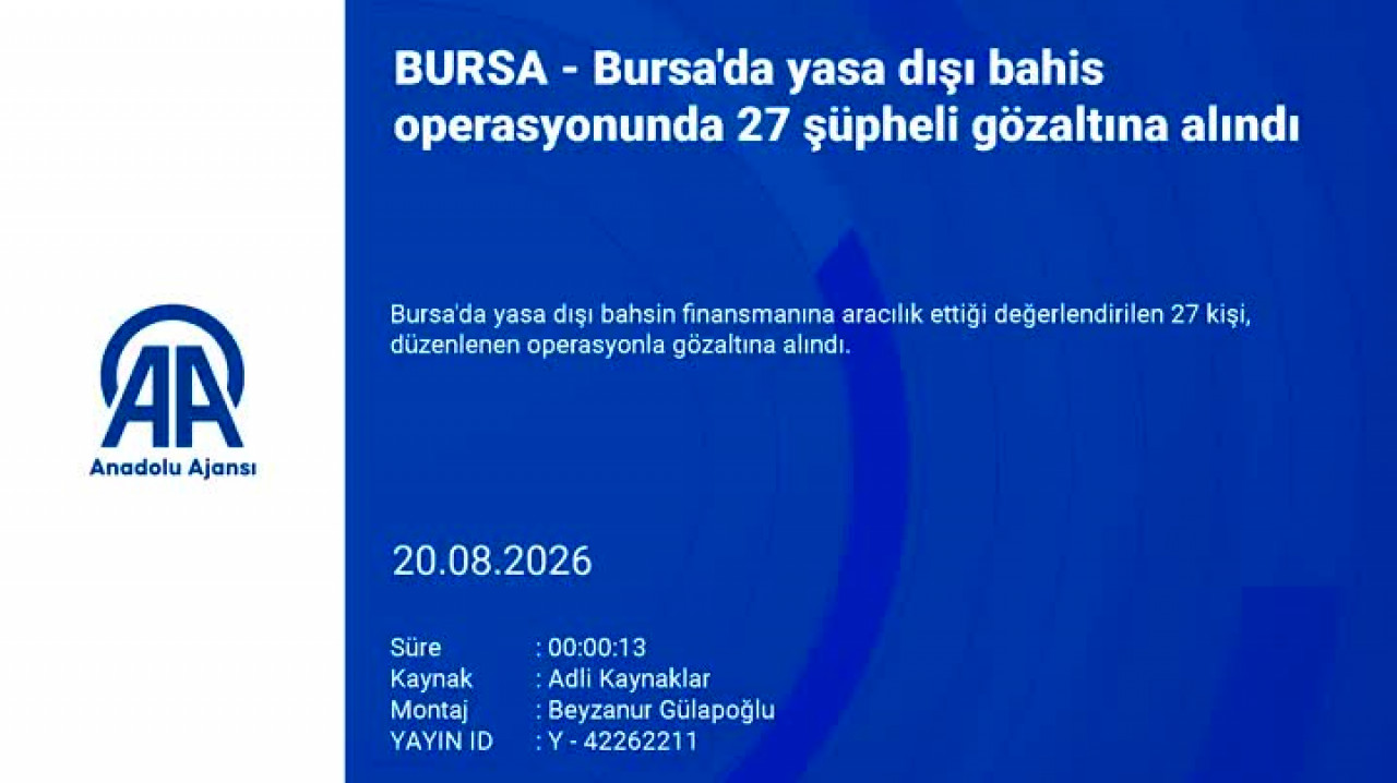 Bursa'da yasa dışı bahis operasyonu! Çok sayıda gözaltı kararı var...