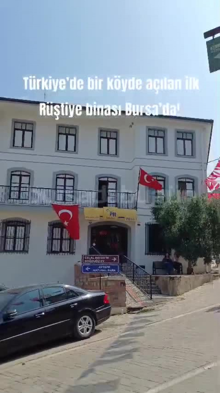 Türkiye'de bir köyde açılan ilk Rüştiye binası Bursa'da! Bugün PTT olarak kullanılıyor