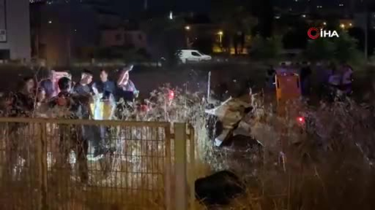 Bursa'da dehşete düşüren kaza! Otomobil tarlaya uçtu