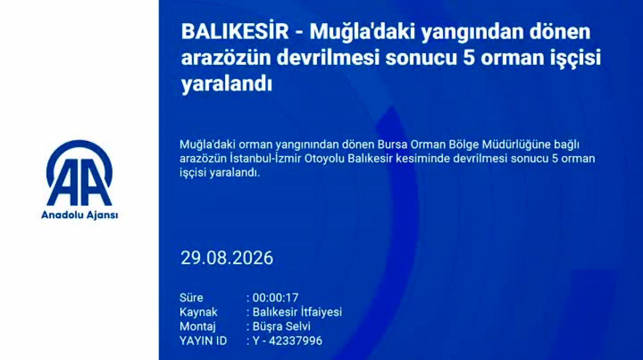 Bursa ekibinin dönüşü kabusa döndü! Arazöz devrildi, 5 yaralı...