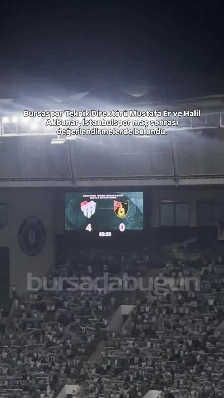 Bursaspor Teknik Direktörü Er: 'Hak edilmiş bir galibiyet oldu'