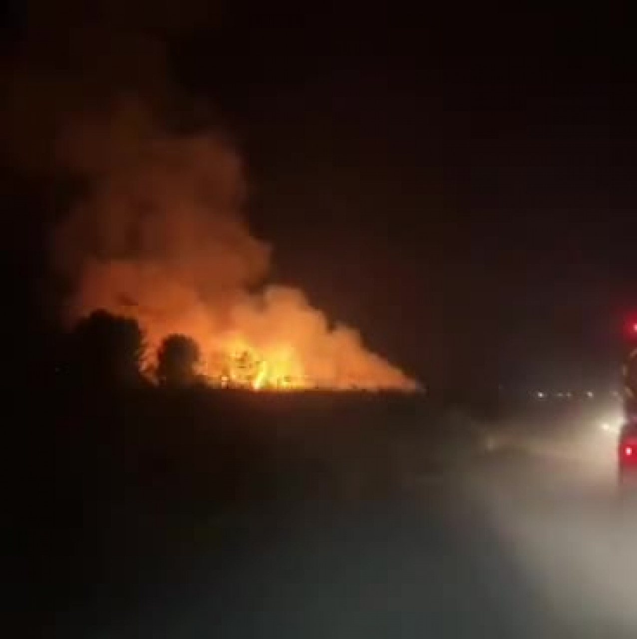 İznik Gölü kıyısında gece saatlerinde alevler yükseldi!