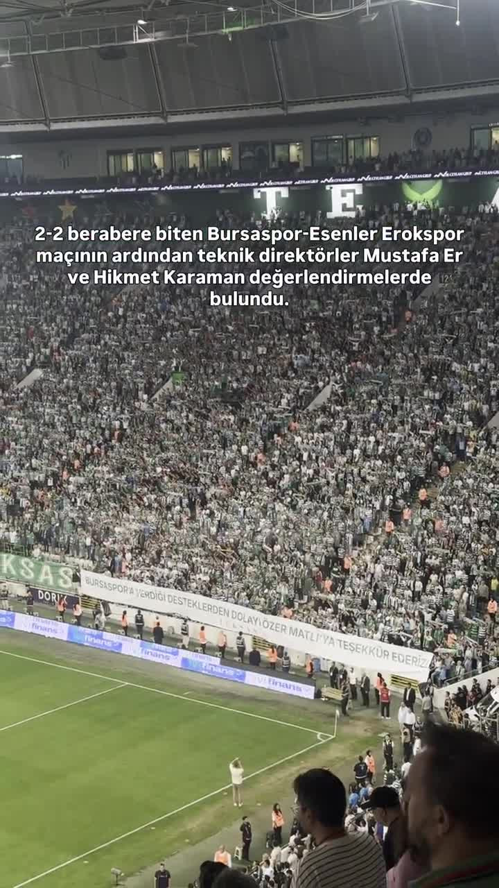 Bursaspor-Esenler Erokspor maçının ardından: 'Üzgünüz...'