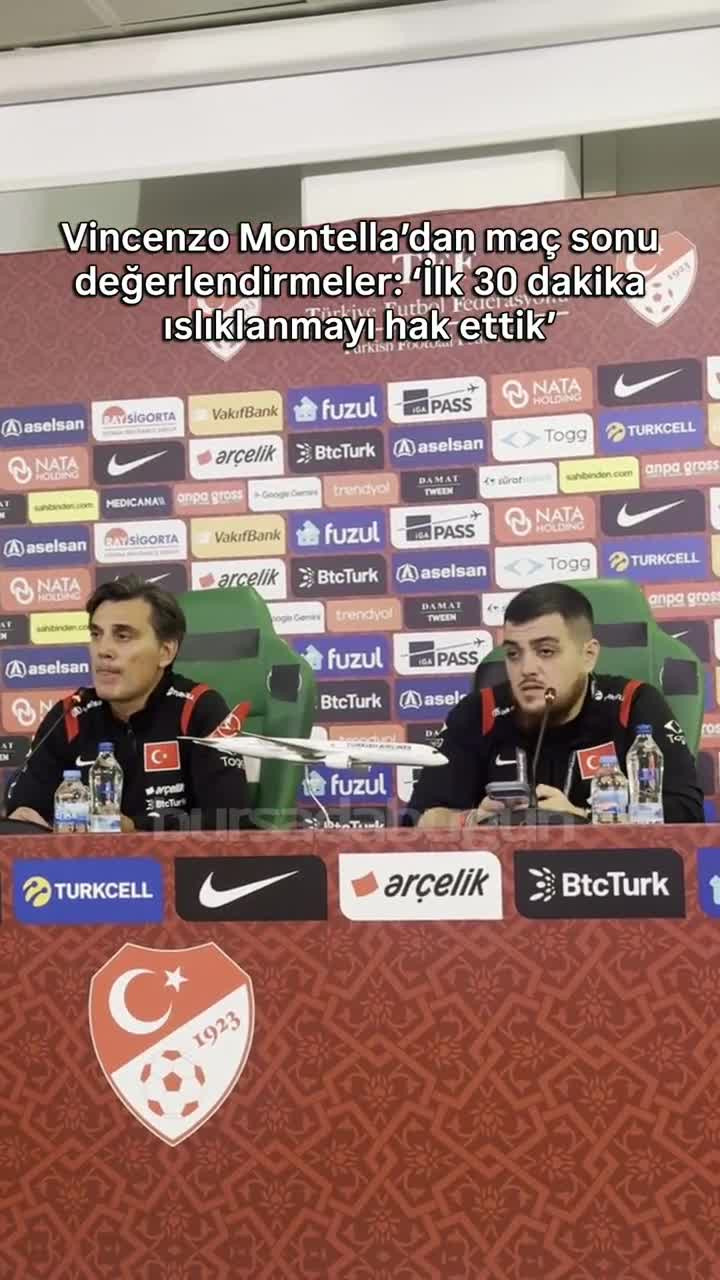 Bursa'da İtalya karşısında ağır yenilgi! Montella'dan maç sonu değerlendirmeler...