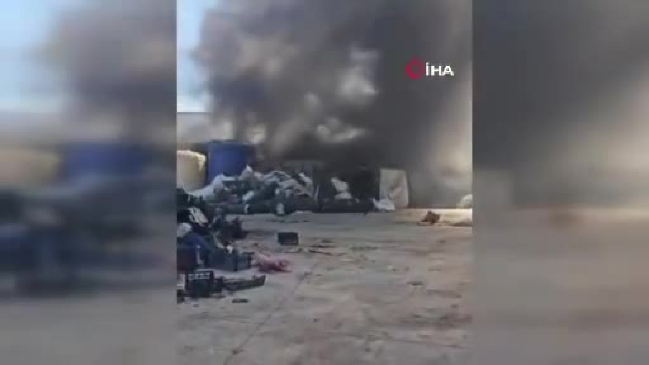 Bursa'da geri dönüşüm tesisinde yangın! Patlama sesleri duyuldu