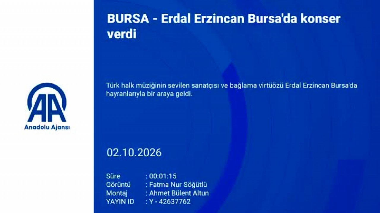 Erdal Erzincan Bursa'da konser verdi