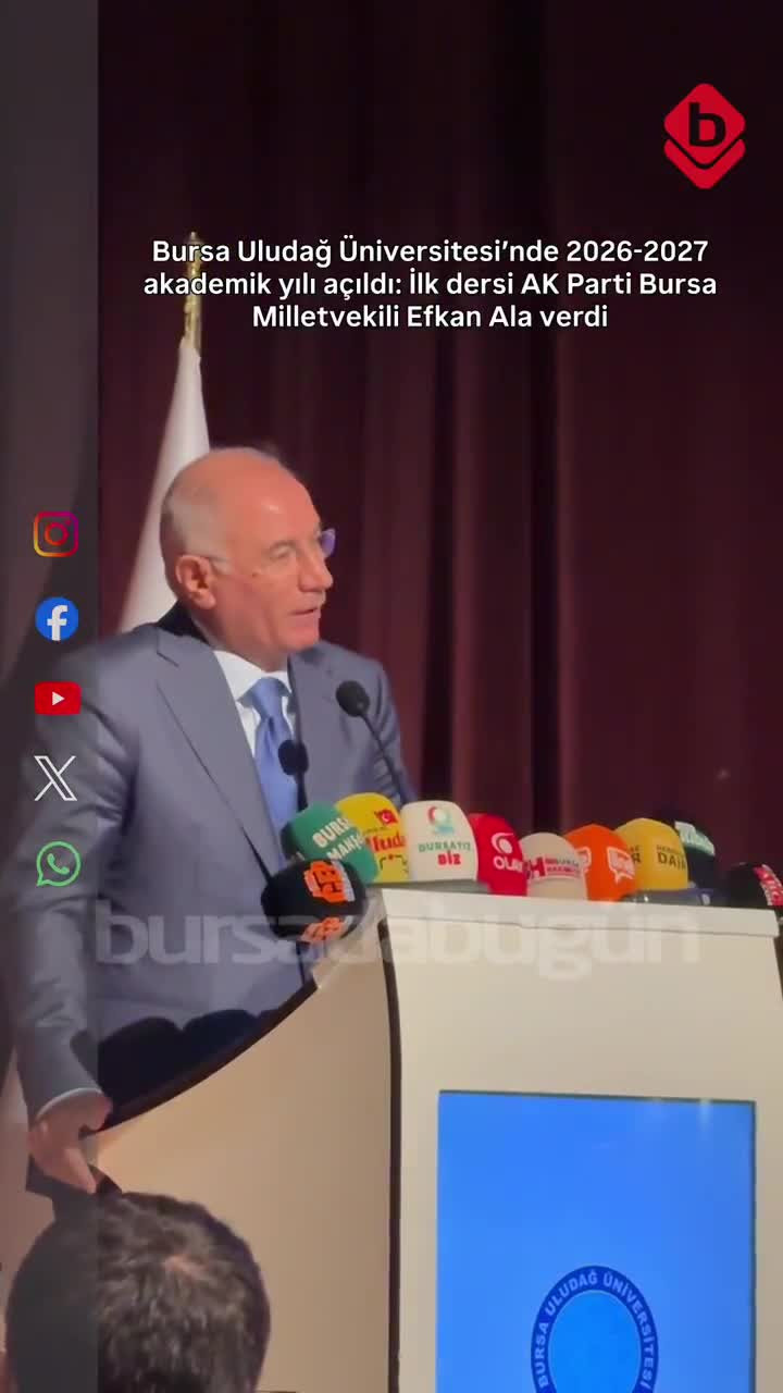 Bursa Uludağ Üniversitesi'nde ilk dersi Bursa Milletvekili Efkan Ala verdi! "Program sayımız 50'ye ulaşmış durumda"