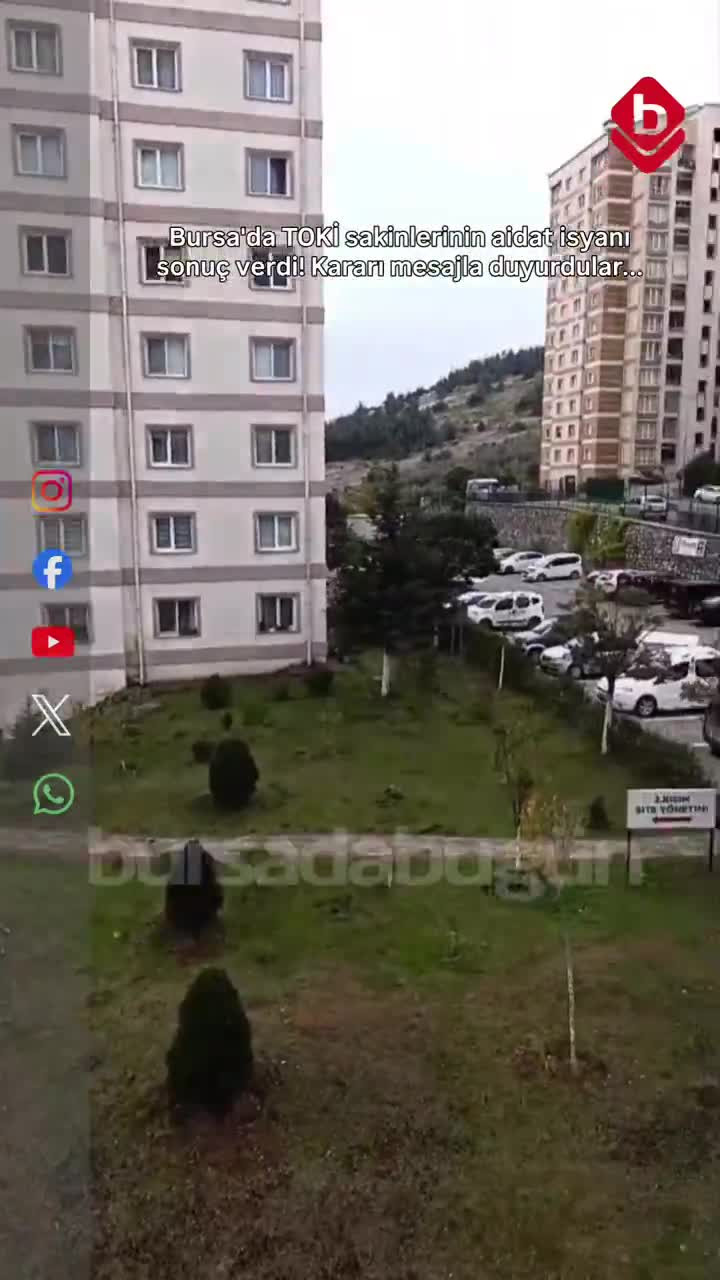 Bursa'da TOKİ sakinlerinin aidat isyanı sonuç verdi! Kararı mesajla duyurdular...