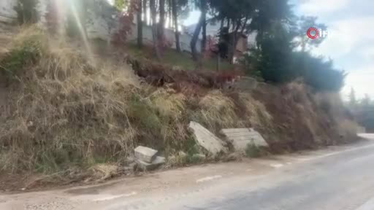 Bursa'da sağanak yağışın etkileri sürüyor! Bu sefer istinat duvarı...