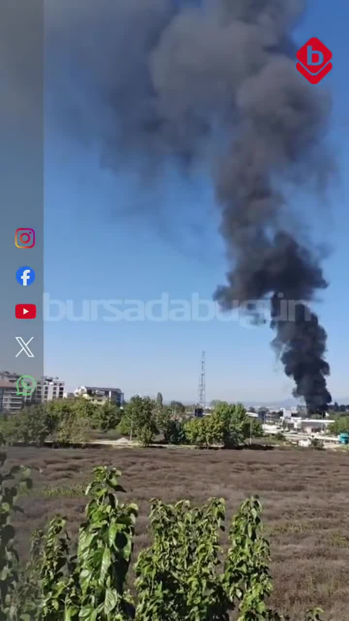 Bursa'da büyük yangın! Siyah dumanlar gökyüzünü sardı, her yerden görüldü...