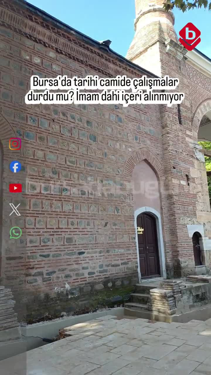 Bursa'da tarihi camide çalışmalar durdu mu? İmam dahi içeri alınmıyor