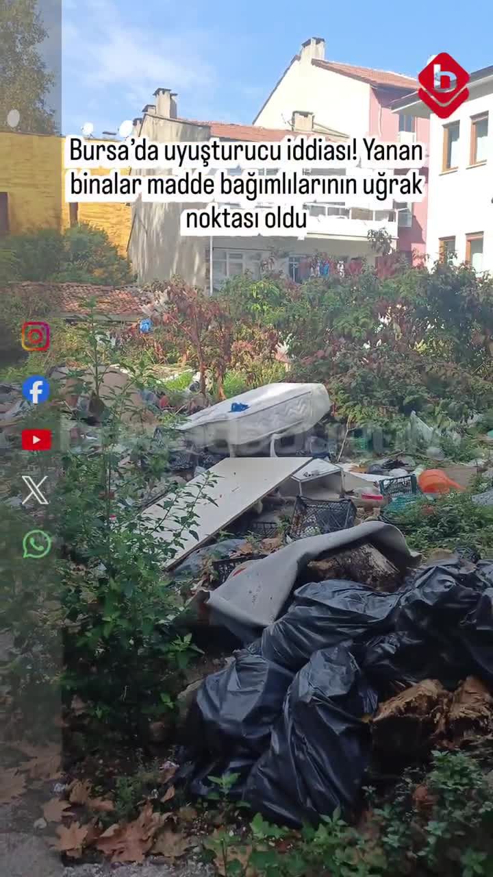 Bursa'da uyuşturucu iddiası! Yakılan binalar madde bağımlılarının uğrak noktası oldu