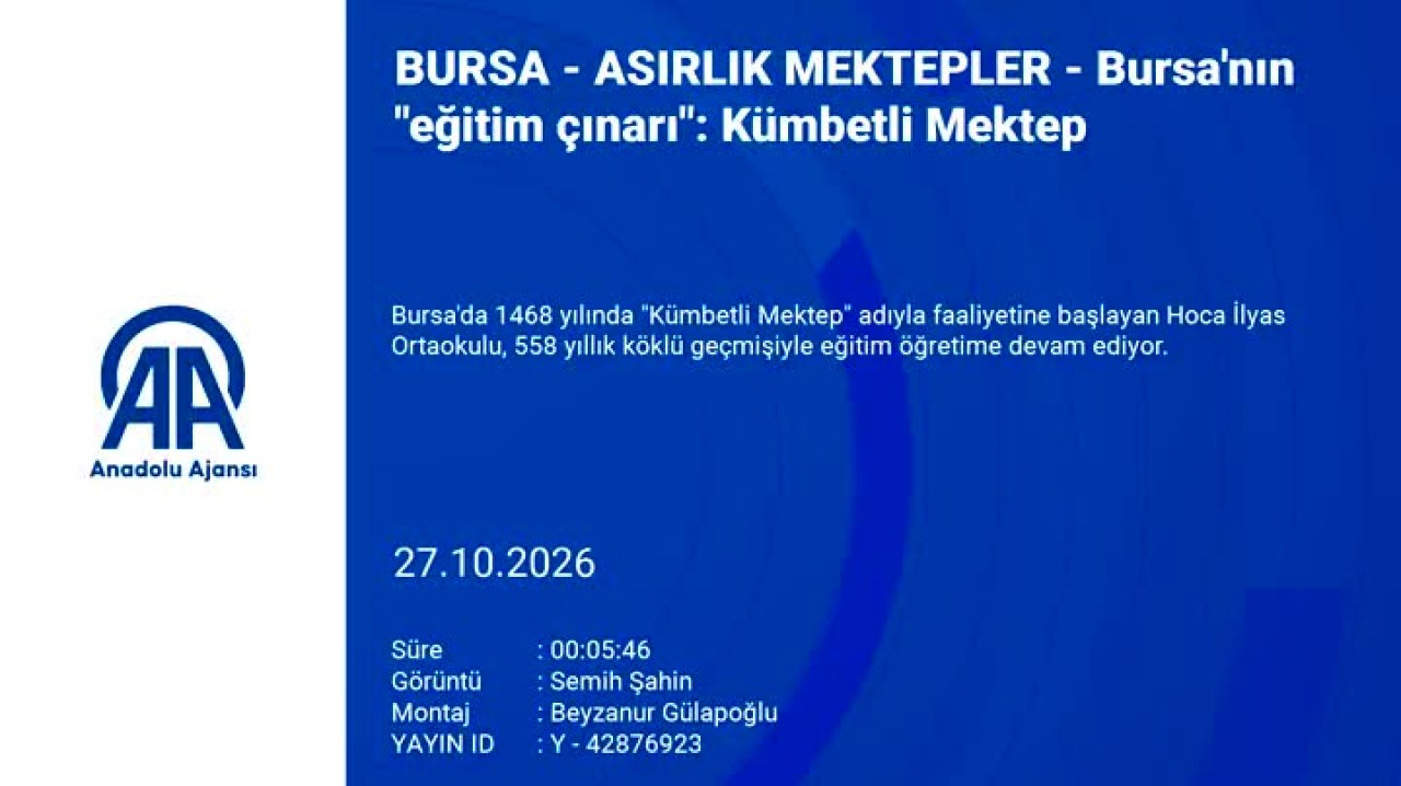 Bursa'nın göbeğinde 558 yıllık okul! Fatih Sultan Mehmet döneminden bugüne öğrenci yetiştiriyor