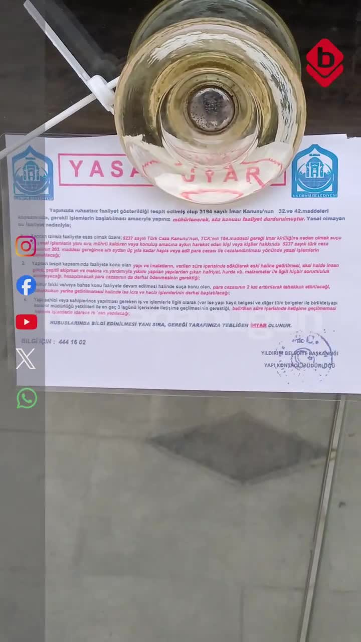 Bursa'nın simge binasında yasal olmayan faaliyet tespit edildi, mühür asıldı!