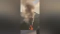 Bursa'da seyir halindeki araç alevlere tesli...