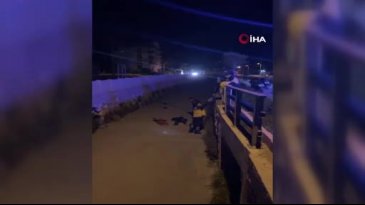 Burdur'da virajı alamayan motor sürücüsü dereye düştü