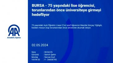 Bursa'da 75 yaşındaki kadın liseden mezun olup torunlarından önce üniversite okumak istiyor