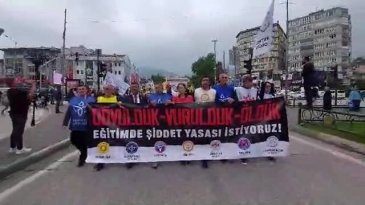 Bursa'da sendikalar eğitimde şiddet için ayakta!