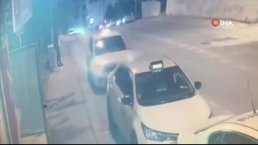 Edirne'de ticari taksi sürücüsünün yaralandığı kaza kamerada