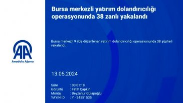 Bursa merkezli yatırım dolandırıcılığı operasyonu: 38 şüpheli yakalandı