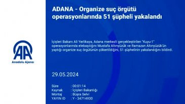 Adana'da suç örgütü çökertildi: 51 gözaltı
