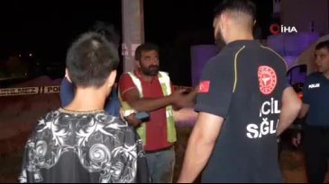 Kırıkkale'de EDS panosuna çarpan araç dereye yuvarlandı