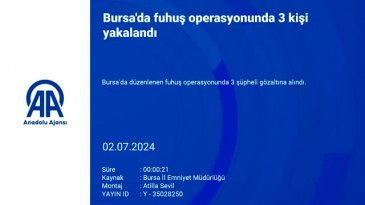 Bursa'da fuhuş operasyonunda 3 kişi yakalandı