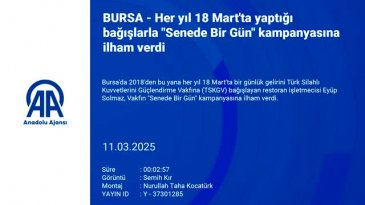 Bursa'da her yıl TSK'ya bağış yapıyor: Yaşadığım sürece...