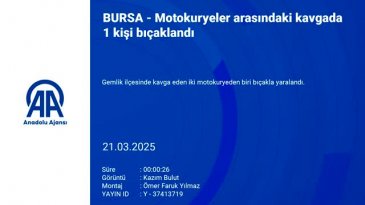 Bursa'da motokuryeler arasındaki kavgada 1 kişi bıçaklandı