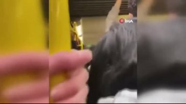 Bursa metrosunda ortalık bir anda karıştı! Kavga anı kamerada...