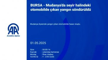 Bursa'da seyir halindeki otomobilde yangın!