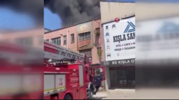 Bursa'da imalathane alevlere teslim oldu!