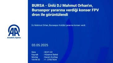 Bursa'da Mahmut Orhan konseri dron ile görüntülendi